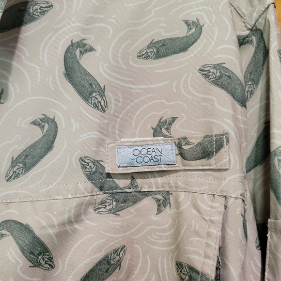 Ocean Cost Patterned Button-Up Shirt - Picture 5 of 10